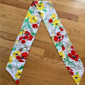 Vintage floral satin scarf